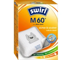 Dulkių siurblio maišeliai Swirl 4 vnt. - Dulkių siurblio maišeliai M60 (4006508233144)