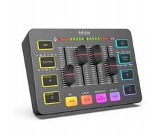 Ausinės Fifine Maišytuvas Sound Card SC3W balta USB su RGB XLR 2 - kanałowy