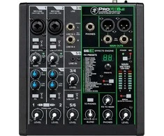 Mackie ProFX6v3 - 6 kanalų analoginis maišytuvas su USB sąsaja, juodas