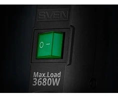 Maitinimo juosta Sven Apsauga nuo viršįtampių 3m 16A 3600W 6 lizdai juoda (SF-06E-16)