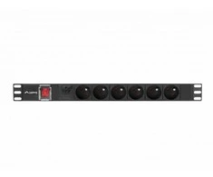 Lanberg stovo maitinimo blokas PDU 19" 1U 10A 6x PL 2m juodas C14