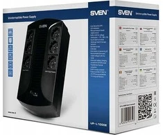 „Sven UP-L1000E“ šaldytuvo pakaitinis nepertraukiamo maitinimo šaltinis (UPS), ~230 V, 510 W.