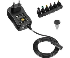 Techly Maitinimo šaltinis 230V universalus 27W/2.25A 3-12V 6 wtyków DC i USB