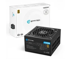 Maitinimo šaltinis EFFITEK Maitinimo šaltinis 1200W Gold ATX 3.1, PCI 5.1 Modułowy kabelis