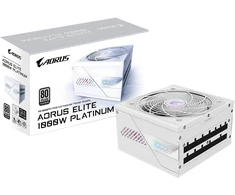 Maitinimo šaltinis Gigabyte AORUS Elite P1000W Ice moduł zasilaczy 1000 W 20+4 pin ATX ATX balta (GP-AE1000PM PG5 ICE)