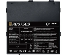 Lian Li RB serijos 80 PLUS Bronze maitinimo šaltinis, pusiau modulinis, PCIe 5.1, ATX 3.1 × 750 vatų, juodas