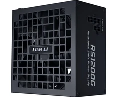 Lian Li RS serijos 80 PLUS Gold maitinimo šaltinis, ATX 3.1, modulinis · 1200 vatų, su RS šakotuvu, juodas