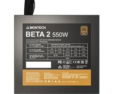 „Montech BETA 2 80 PLUS Bronze“ maitinimo šaltinis, ATX 3.1 × 550 vatų, juodas