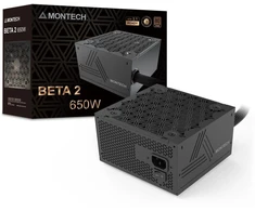 Montech BETA 2 80 PLUS Bronze įkroviklis, ATX 3.1 – 650 Watt, juodos spalvos