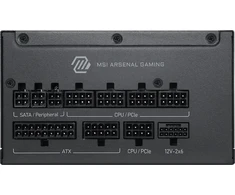 MSI MAG A1000PLS PCIE5 EU Juoda Reljefinis kabelis 1000W pilnai modulinis Platininis ENFR spalvota dėžutė medinis padėklas 120M