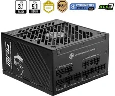 MSI MPG A1000GS 1000W PCIE5 80+ Gold maitinimo šaltinis (306-7ZPFX11-CE0)