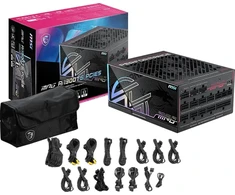 Maitinimo šaltinis MSI MSI MPG Ai1300TS PCIE5 moduł zasilaczy 1300 W 24-pin ATX ATX Juodas