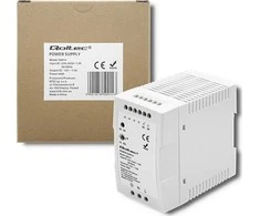 Qoltec DIN bėgelio maitinimo šaltinis 90W 12V 7.5A baltas plonas