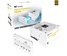 Thermaltake Maitinimo šaltinis - dockpower fi 750w auksinis modular atx3.1 gen5 snow