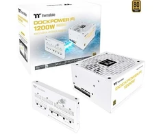 Thermaltake Maitinimo šaltinis - dockpower fi 1200w auksinis modular atx3.1 gen5 snow