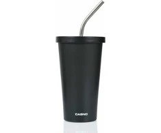 Majestic Sport Casno Gloomy termo puodelis su šiaudeliu, 510 ml, juodas