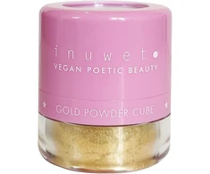 Inuwet Gold Powder Cube Vegan Glow &amp; Illuminating Loose Highlighter Powder 3.5 g