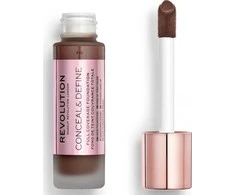 „Makeup Revolution Conceal &amp; Define“ makiažo pagrindas be aliejaus „Kreminis“ F 18, 23 ml