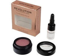 Set Makeup Revolution: Flawless Foils Vegan Eyeshadow Primer, 2 ml + Flawless Foils Vegan Eyeshadow Palette Rival, 2 g