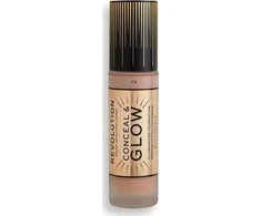 „Makeup Revolution Conceal &amp; Glow Illuminating Kreminis“ makiažo pagrindas, F4, 23 ml