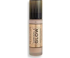 „Makeup Revolution Conceal &amp; Glow Illuminating Kreminis Foundation“ makiažo pagrindas F2, 23 ml