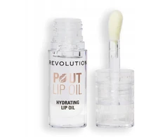 „Makeup Revolution Pout Vegan Glossy Lip Oil“ blizgus lūpų aliejus „Lychee Clear“, 4 ml