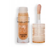 „Makeup Revolution Pout“ lūpų aliejus su medaus blizgesiu, veganiškas blizgus lūpų aliejus su medaus blizgesiu, 4 ml