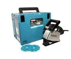 Makita SG1251J Kanalų freza 1400 W 125 mm gylis 0-30 mm plotis 6-30 mm 10000 min-1kompl. 2 diskai A-80438, MAKPACK