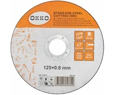 Kampinio šlifuoklio pjovimo diskas Okko 200.04, 125 mm x 0,8 mm x 22,23 mm