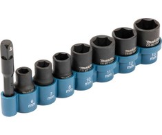 Tiekimas MAKITA IMPACT SOCKET SET 1/4" 8 vnt. 6-13mm