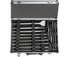 Grąžtas 17 dalių grąžtų rinkinys Makita D-42444; SDS-Plus