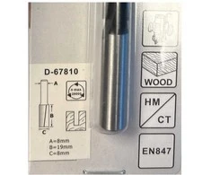 Makita Kotinė freza"flute" 2, 8,0x19,0 mm/ 51mm, 8mm Kotelio skersmuo D-67810