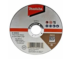 Makita D-65953-12 pjovimo diskas 115x1.2x22.23 nerūdijančio plieno