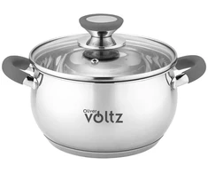 Oliver Voltz Puodas Voltz OV51210N20, 20 cm./3,5 l, pilkos rankenos, nerūdijantis plienas
