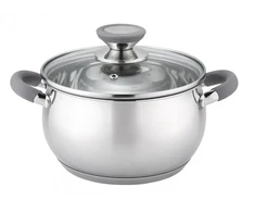 Oliver Voltz Puodas Voltz OV51210N24, 24 cm./6 l., pilkos rankenos, nerūdijantis plienas