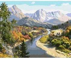 Paveikslas skaičiais - Ruduo kalnuose 40x50cm