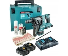 Makita Smūginis gręžtuvas 2x18V DHR281PT2J 2.9J 2x5.0Ah BL + rankena