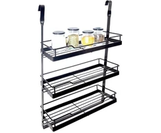 Malys Group Orion Metalinė Kabyklinė Virtuvės Lentyna RADKA 32x11x46 cm Juoda