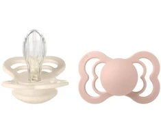 MAM BABY BIBS 260216 Žindukas SUPREME 2 pak silikonas dydis 2 dramblio kaulo/rožinis (BIB000031)