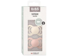 MAM BABY BIBS 260216 Žindukas SUPREME 2 pak silikonas dydis 2 dramblio kaulo/rožinis (BIB000031)
