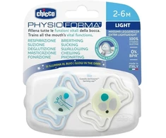 MAM BABY CHICCO-71088410 Čiulptukas PH LIGHT 2-6 2SZT GLOW (CHI000716)