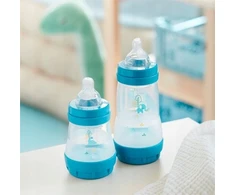 MAM BABY MAM BUTELIUKAS NUO PILVO PUČIMO PERFECT START 130ML BERNIUKUI GROUNDING IN NATURE