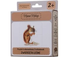 Mama Maluje Puzzle 4 elementas Miško gyvūnai