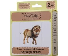 Mama Maluje Puzzle Afrikos 4-elementiniai gyvūnai