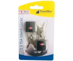Blue Mėlyna TRAVEL Mėlynas BAGAŽO SPYNUA SU TSA RINKINYS 2 VNT.