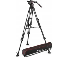 „Manfrotto Twin Alu“ su 612 galvute – centriniu skleistuvu, krepšiu