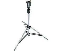 Stovas - Manfrotto Statyvas 008 Chromuotas Plienas Reguliuojamo Aukščio
