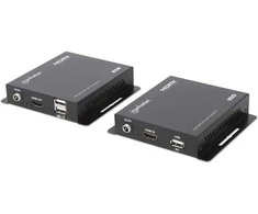 AV signalo perdavimo sistema Manhattan MANHATTAN 1080p60Hz HDMI KVM per IP ilgintuvo rinkinys HDMI signalo ilgintuvas iki 120 m per Cat6 kabelį arba IP tinklą