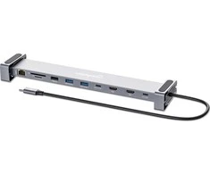 Manhattan 190398 knyginių kompiuterių dokas / jungčių replikatorius Vielinis USB 3.2 Gen 1 (3.1 Gen 1) Type-C Pilka