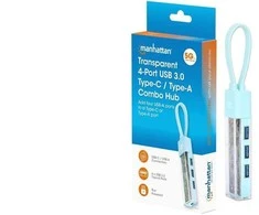Manhattan 4 prievadų USB 3.2 Gen1 Type-A/C į 4x USB-A 3.0 (181020)